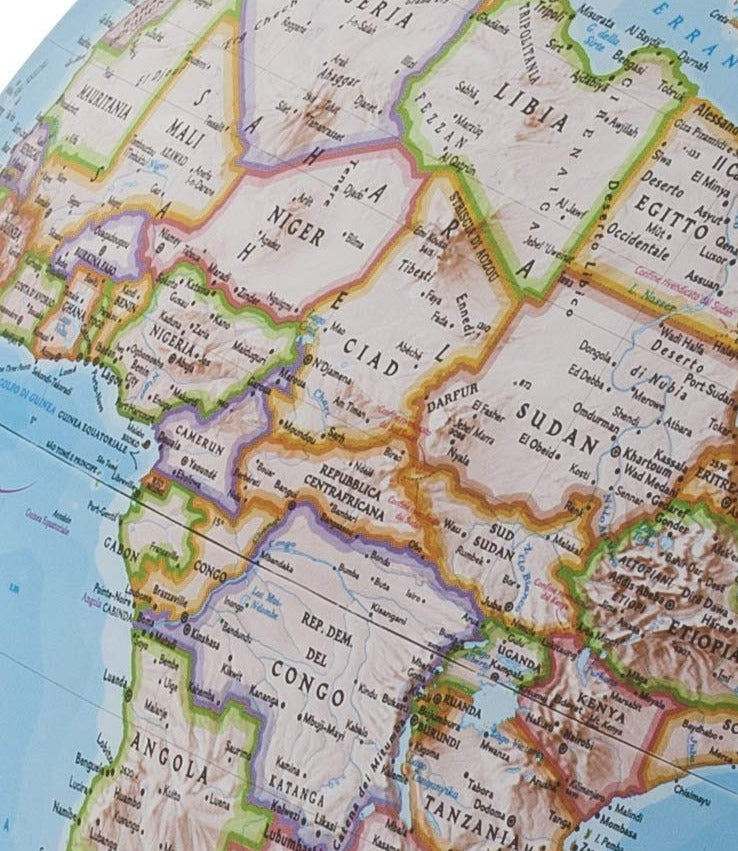 Globe lumineux "Carbon" de style classique - diamètre 30 cm, en anglais | National Geographic globe National Geographic 