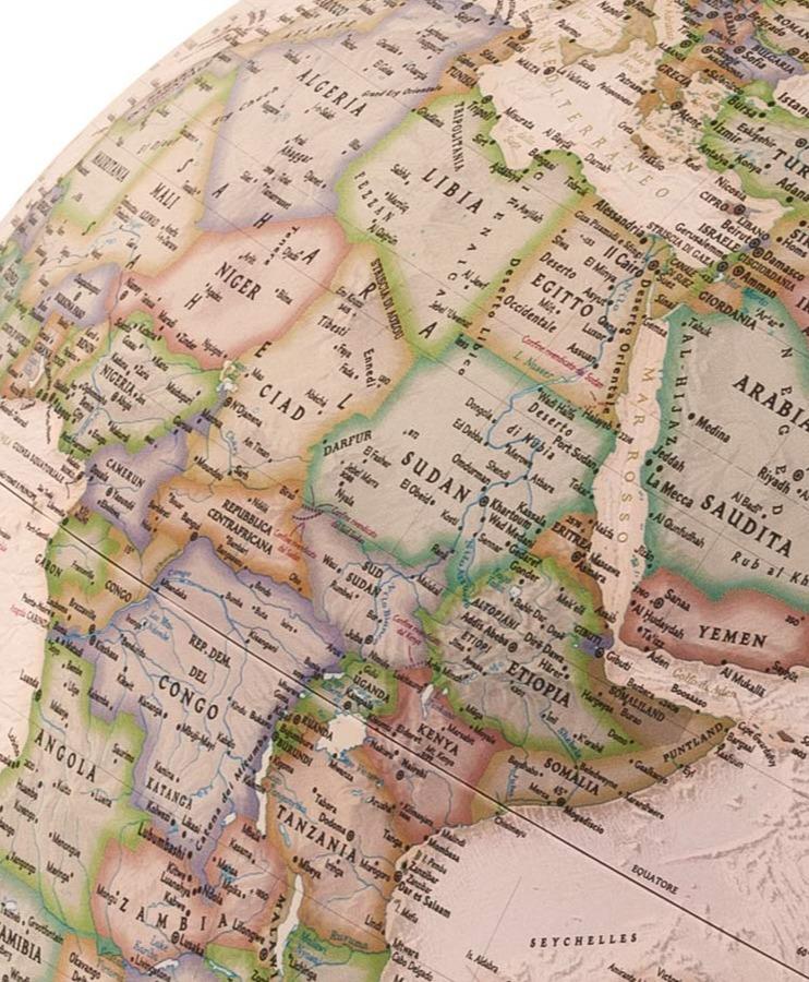 Globe lumineux "Gold" de style antique - diamètre 30 cm, en anglais | National Geographic globe National Geographic 