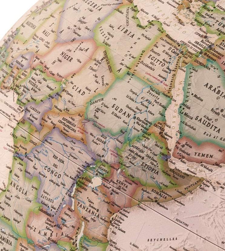 Globe lumineux "Gold" de style antique - diamètre 30 cm, en français | National Geographic globe National Geographic 