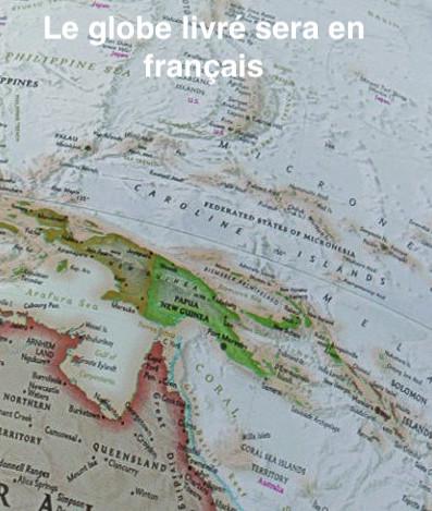 Globe lumineux "Iron" de style antique - diamètre 30 cm, en français | National Geographic globe National Geographic 