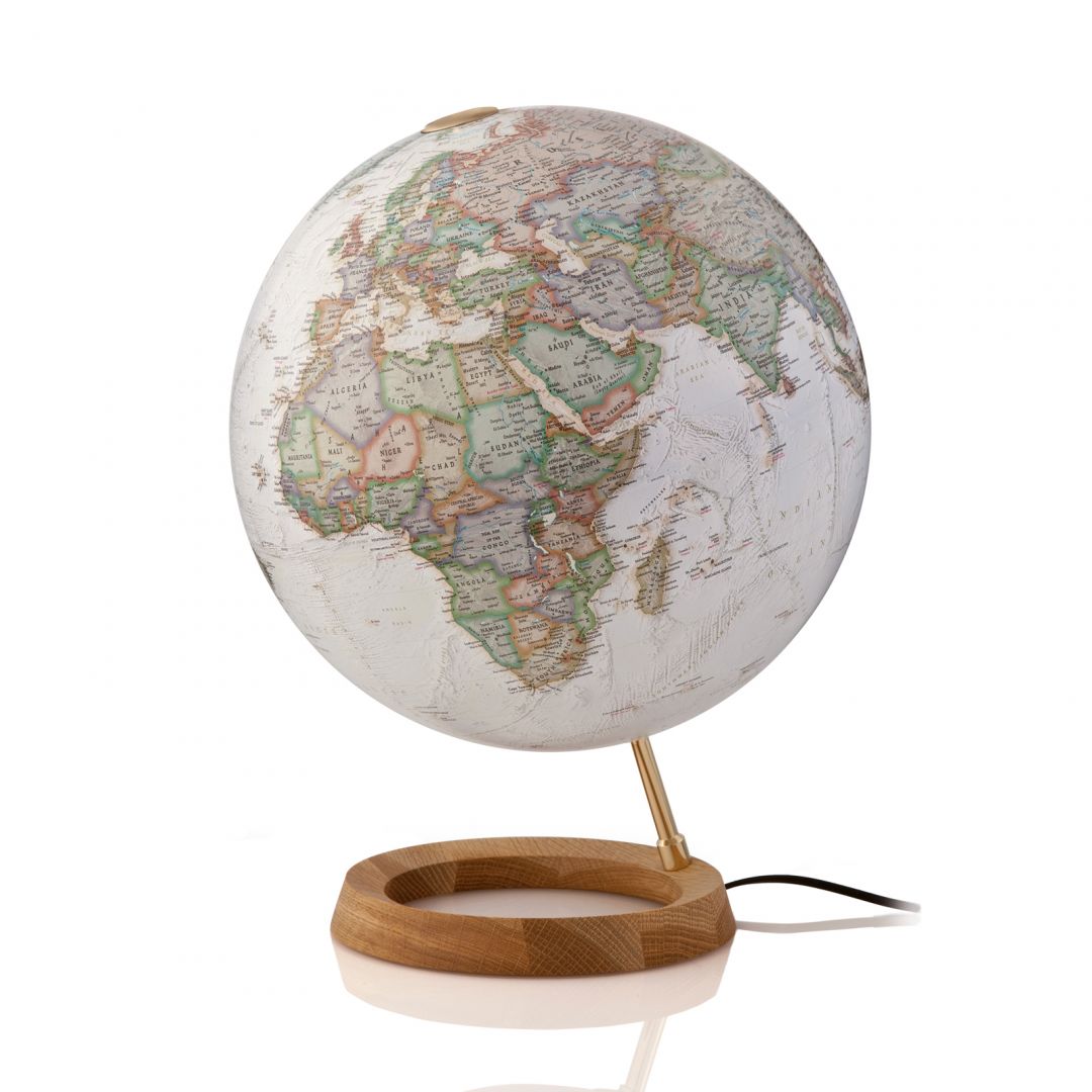 Globe lumineux "Neon" de style antique - diamètre 30 cm, en anglais | National Geographic globe National Geographic 