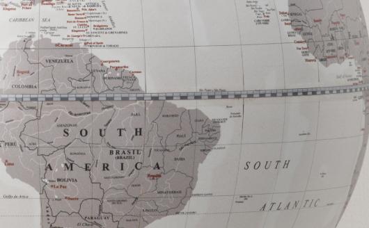 Globe sur pied "Vasco de Gama" - couleur blanc/or - Diamètre 40 cm | Zoffoli globe Zoffoli 