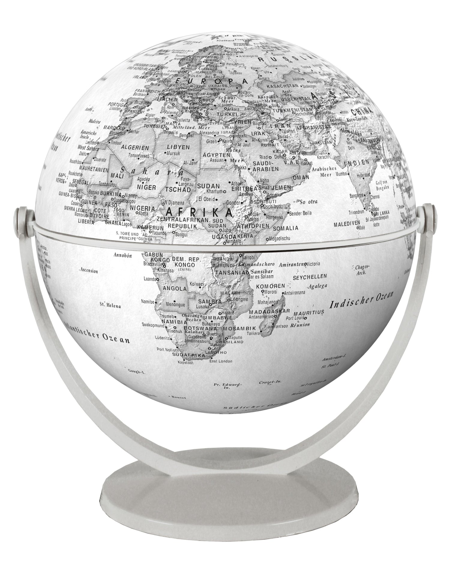 Globe tournant & basculant - Monde politique, couleur gris (15 cm) | Stellanova globe Stellanova 