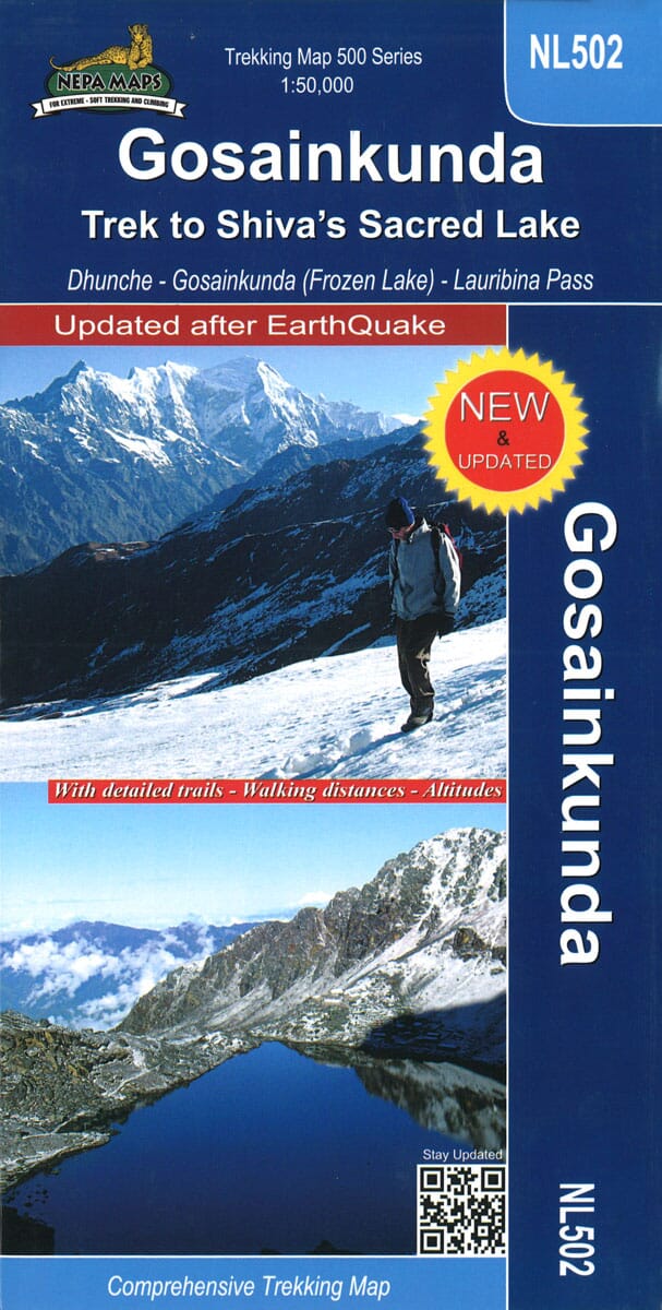 Carte de trekking - Gosainkunda : Trek vers les lacs sacrés de Shiva (NL502) | Himalayan MapHouse carte de randonnée Himalayan MapHouse