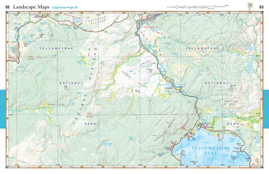 Greater Yellowstone and Grand Teton Recreation Atlas and Guide | Benchmark Maps atlas Benchmark Maps 
