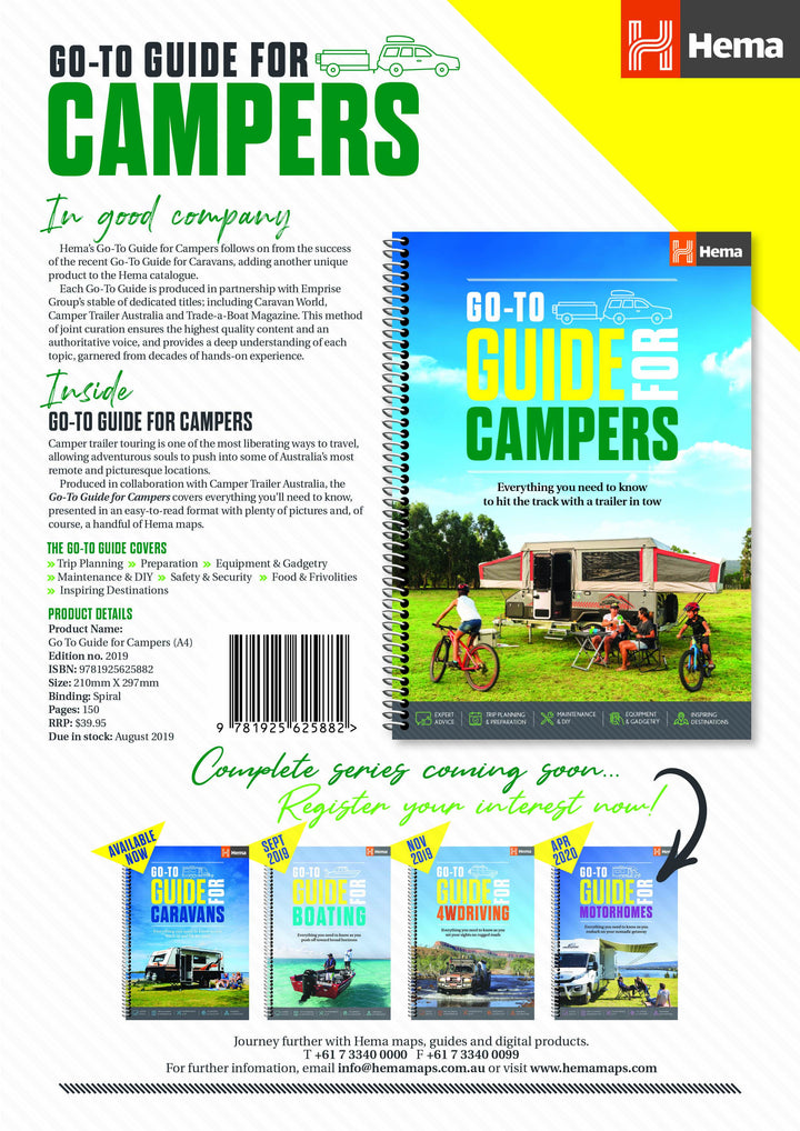 Guide (à spirales) spécial camping en Australie - Go-to guide for campers | Hema Maps guide pratique Hema Maps 