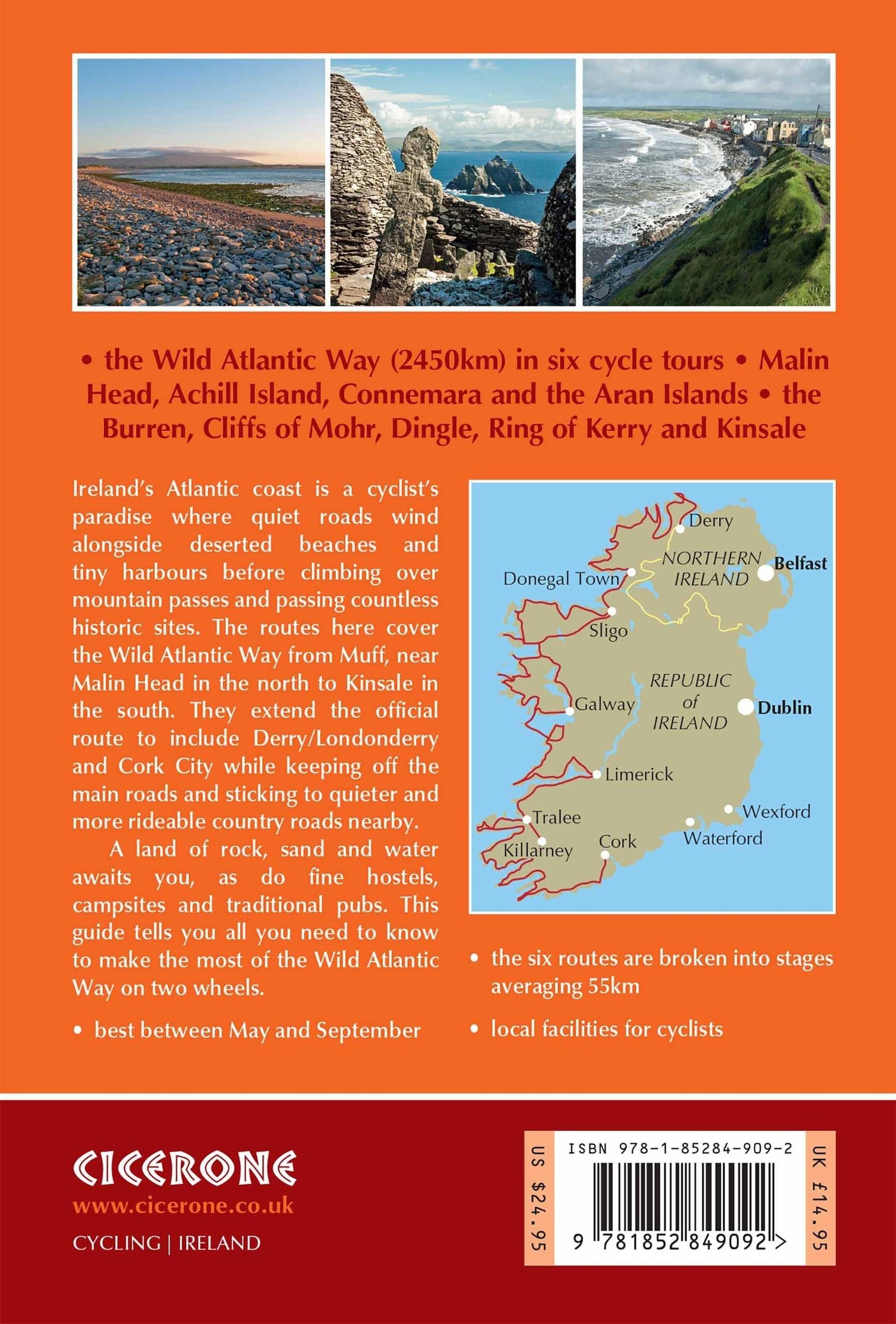 Guide cycliste (en anglais) - Wild Atlantic Way & Western Ireland : 6 cycle tours | Cicerone guide cycliste Cicerone
