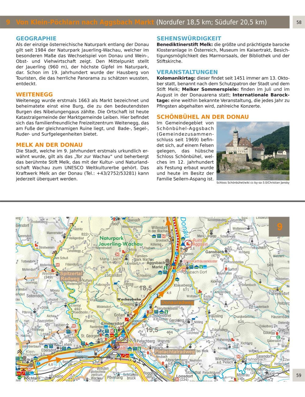 Guide cycliste - Piste cyclable du Danube, Passau, Vienne, Bratislava, n° RK1 | Freytag & Berndt carte pliée Freytag & Berndt 