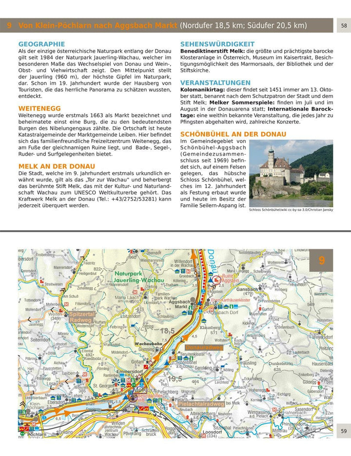 Guide cycliste - Piste cyclable du Danube, Passau, Vienne, Bratislava, n° RK1 | Freytag & Berndt carte pliée Freytag & Berndt 