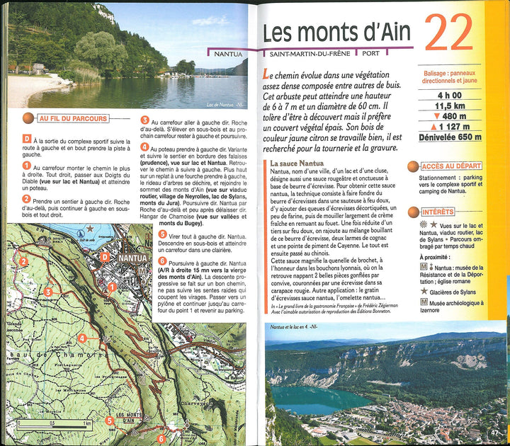 Guide de balades - Ain - 30 sentiers à pied | Chamina guide petit format Chamina 