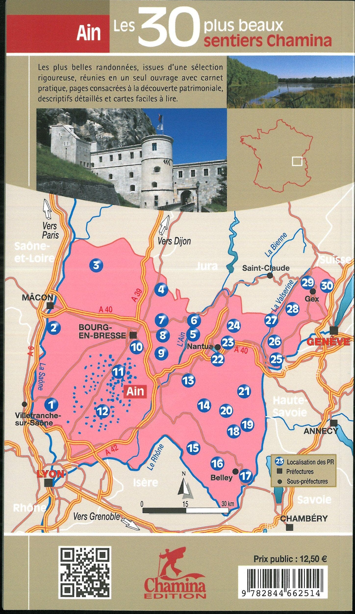 Guide de balades - Ain - 30 sentiers à pied | Chamina guide de randonnée Chamina