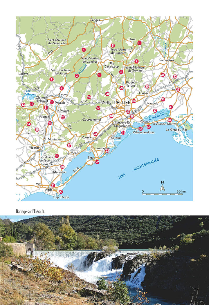 Guide de balades - Autour de Montpellier - 44 balades en famille | Glénat - P'tit Crapahut guide petit format Glénat 