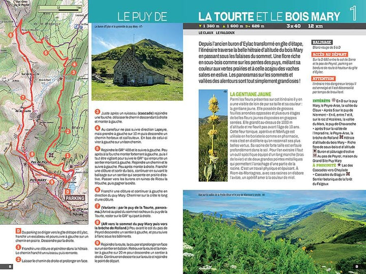 Guide de balades - Cantal, coeur de massif à pied (Auvergne) | Chamina guide petit format Chamina 