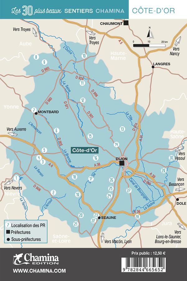 Guide de balades - Côte-d'Or - Les 30 plus beaux sentiers | Chamina guide de randonnée Chamina 