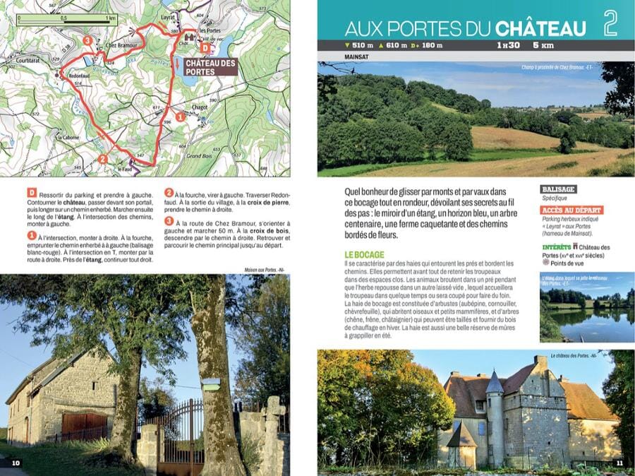 Guide de balades - Creuse à pied | Chamina guide petit format Chamina 