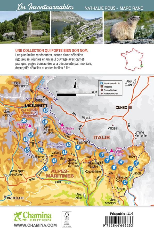 Guide de balades - Mercantour | Chamina guide petit format Chamina 