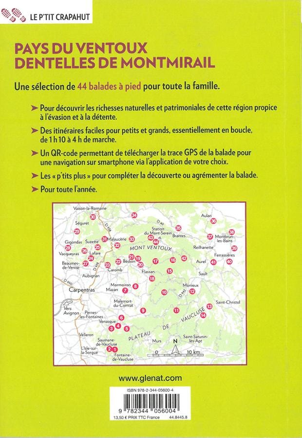 Guide de balades - Pays du Ventoux et Dentelles de Montmirail | Glénat - P'tit Crapahut guide petit format Glénat 