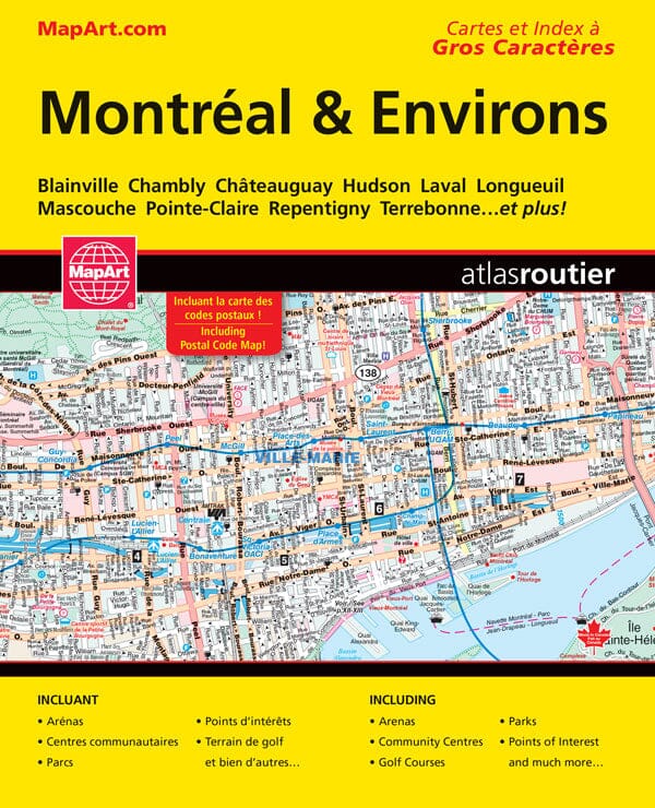 Guide - Montreal et environs | MapArt atlas Canadian Cartographics Corporation