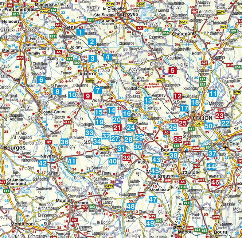 Guide de randonnée - Bourgogne | Rother guide de randonnée Rother 