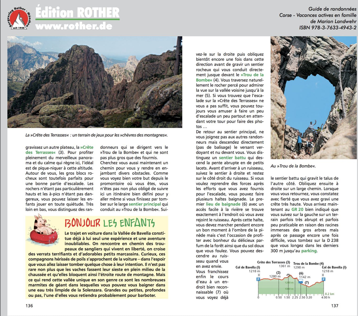 Guide de randonnée - Corse : Vacances actives en famille | Rother guide de randonnée Rother 