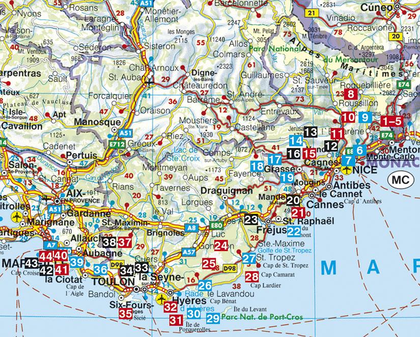 Guide de randonnée - Côte d'Azur | Rother guide de randonnée Rother 