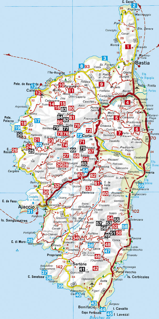 Guide de randonnée (en anglais) - Corsica | Rother guide de randonnée Rother 