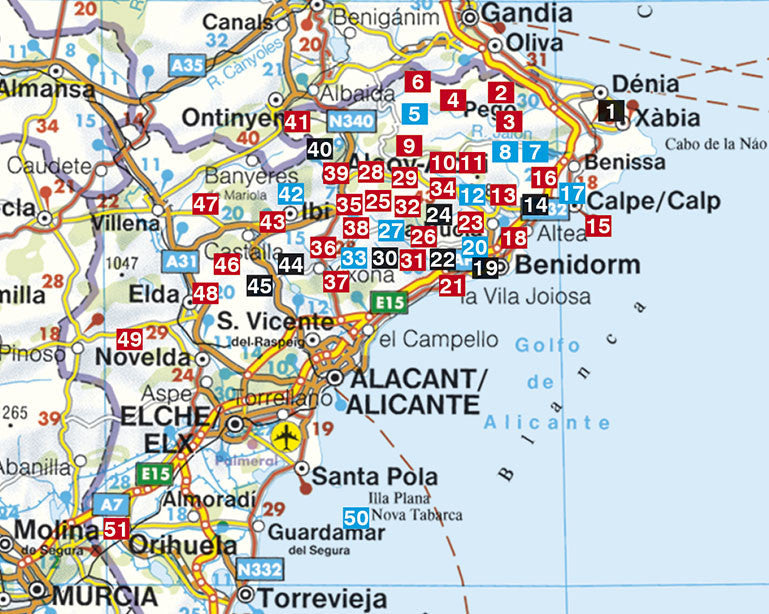 Guide de randonnée (en anglais) - Costa Blanca | Rother guide de randonnée Rother 
