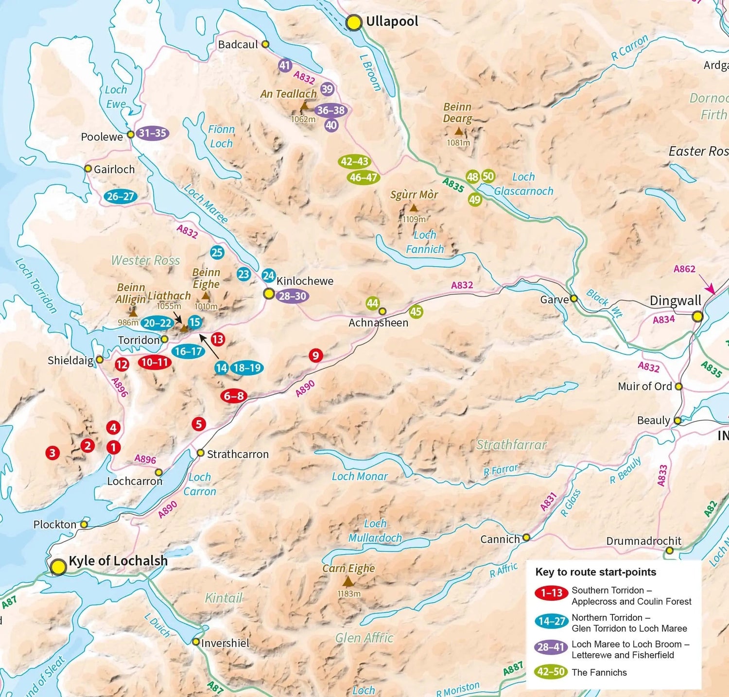 Guide de randonnée (en anglais) - Torridon, Fisherfield, Fannichs and An Teallach: Including the ridges of Beinn Alligin, Liathach and Beinn Eighe (Ecosse) | Cicerone guide de randonnée Cicerone
