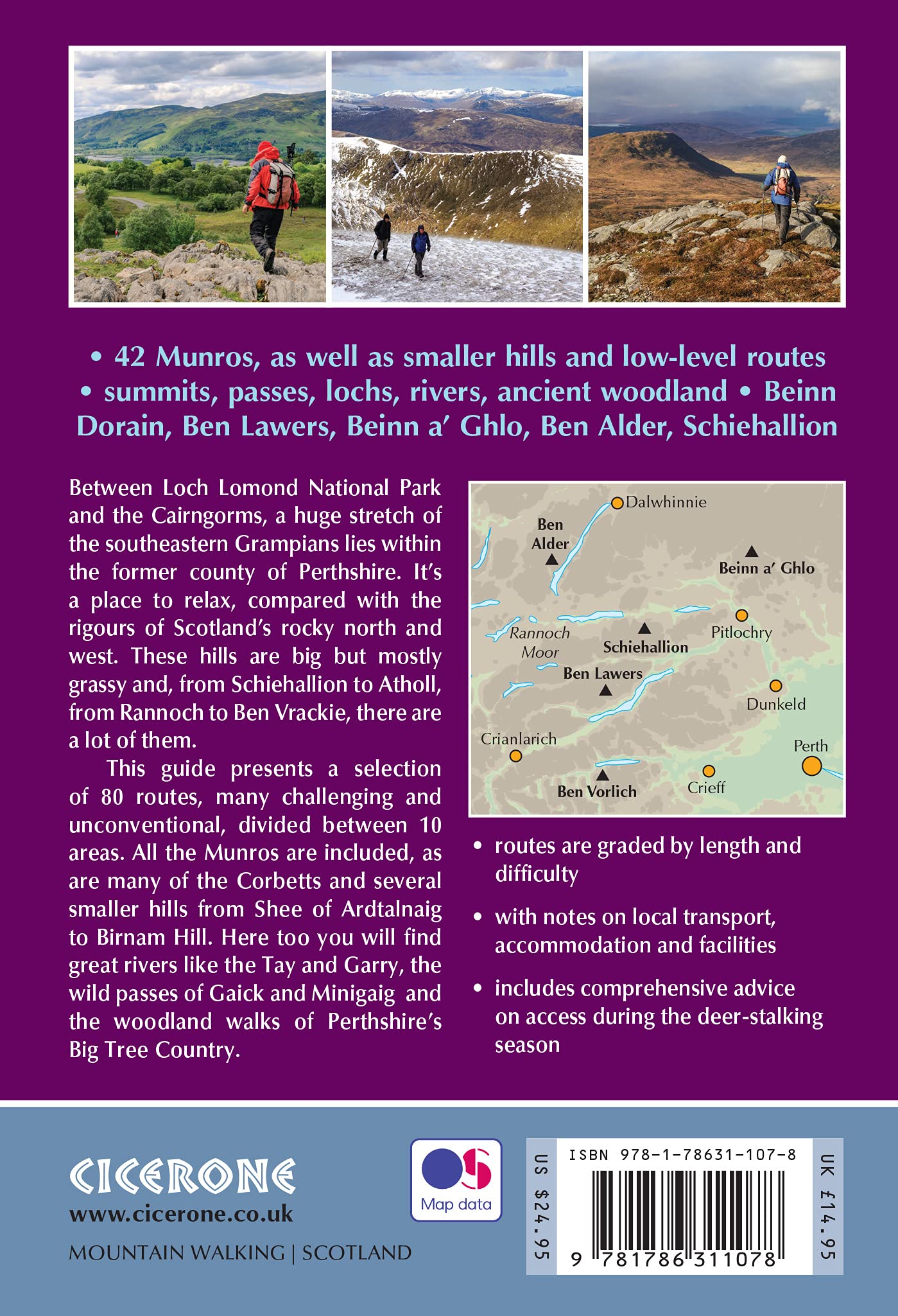 Guide de randonnée (en anglais) - Walking Ben Lawers, Rannoch and Atholl: Mountains and glens of Highland Perthshire (Ecosse) | Cicerone guide de randonnée Cicerone 