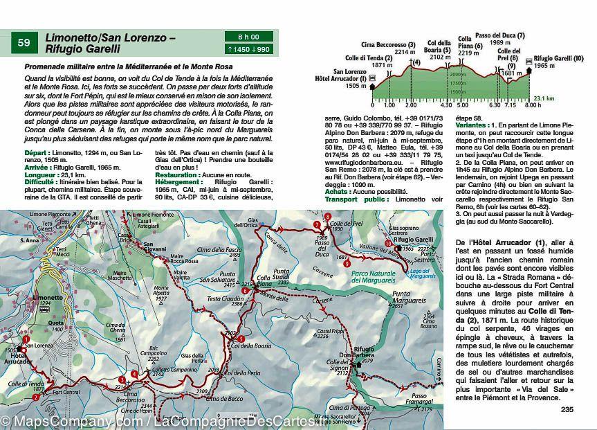 Guide de randonnée - GTA La grande Traversée des Alpes italiennes (à travers le Piémont jusqu'à la Méditerranée) | Rother guide de randonnée Rother