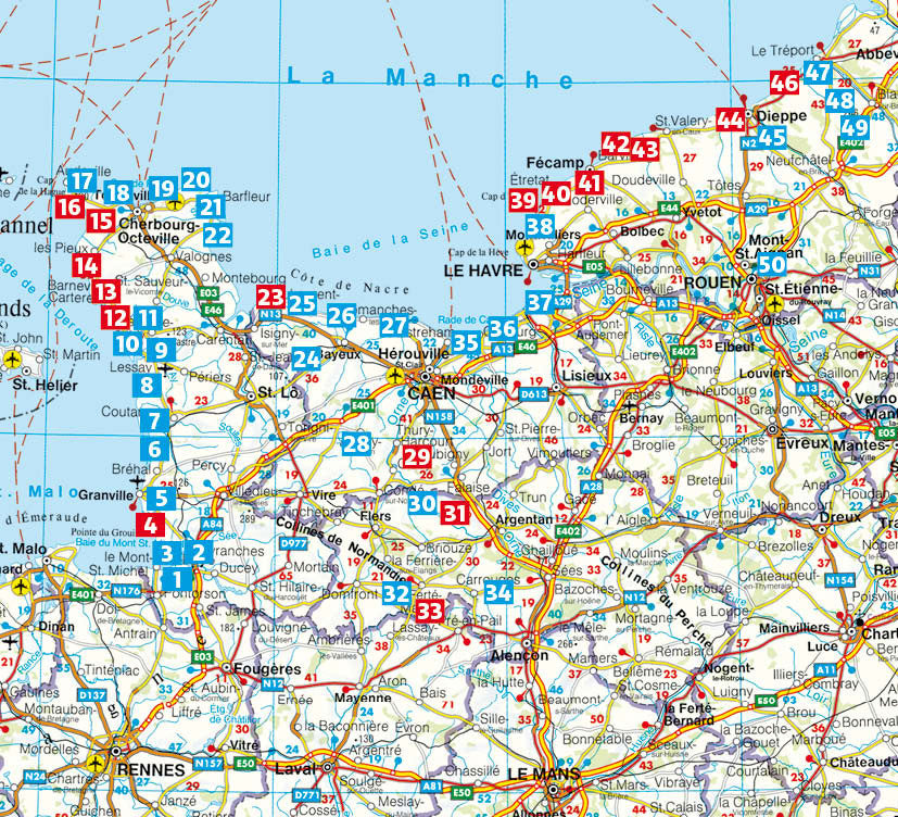 Guide de randonnée - Normandie (du Mont Saint Michel à la Côte d'Albâtre) | Rother guide de randonnée Rother 