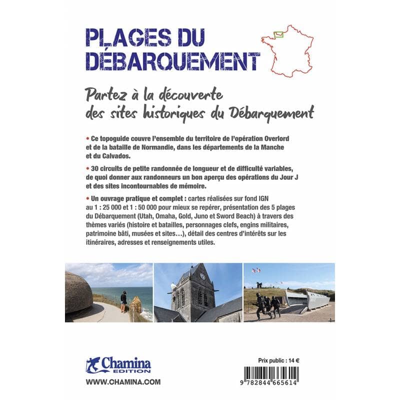 Guide de randonnée - Plages du débarquement (Normandie : Calvados, Manche) | Chamina guide petit format Chamina 