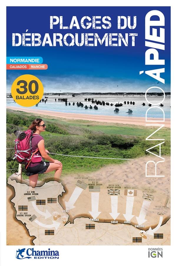 Guide de randonnée - Plages du débarquement (Normandie : Calvados, Manche) | Chamina guide petit format Chamina 