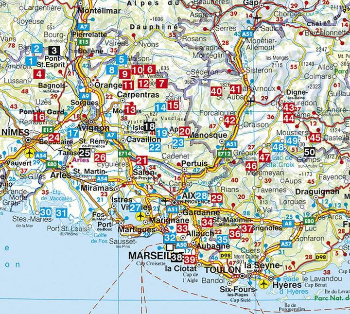 Guide de randonnée - Provence, Entre l'Ardèche et les Gorges du Verdon | Rother guide de randonnée Rother 