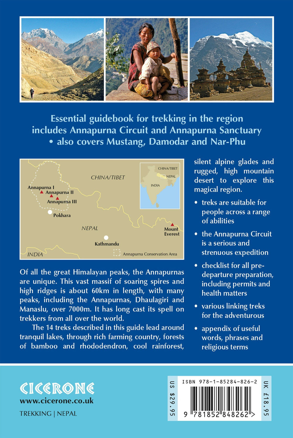Guide de randonnées (en anglais) - Annapurna : 14 treks including the Annapurna Circuit & Sanctuary | Cicerone guide de randonnée Cicerone 