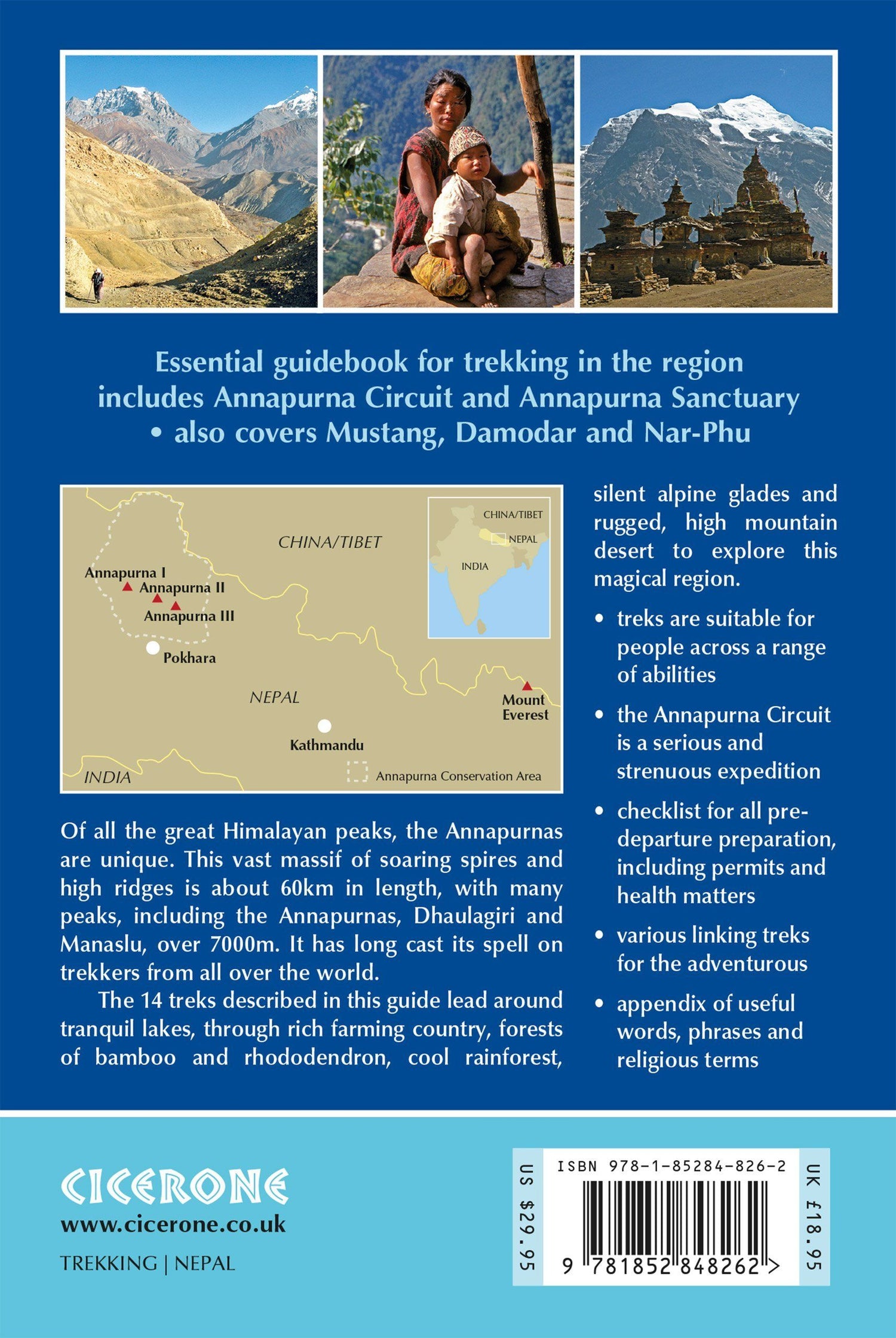 Guide de randonnées (en anglais) - Annapurna : 14 treks including the Annapurna Circuit & Sanctuary | Cicerone guide de randonnée Cicerone 