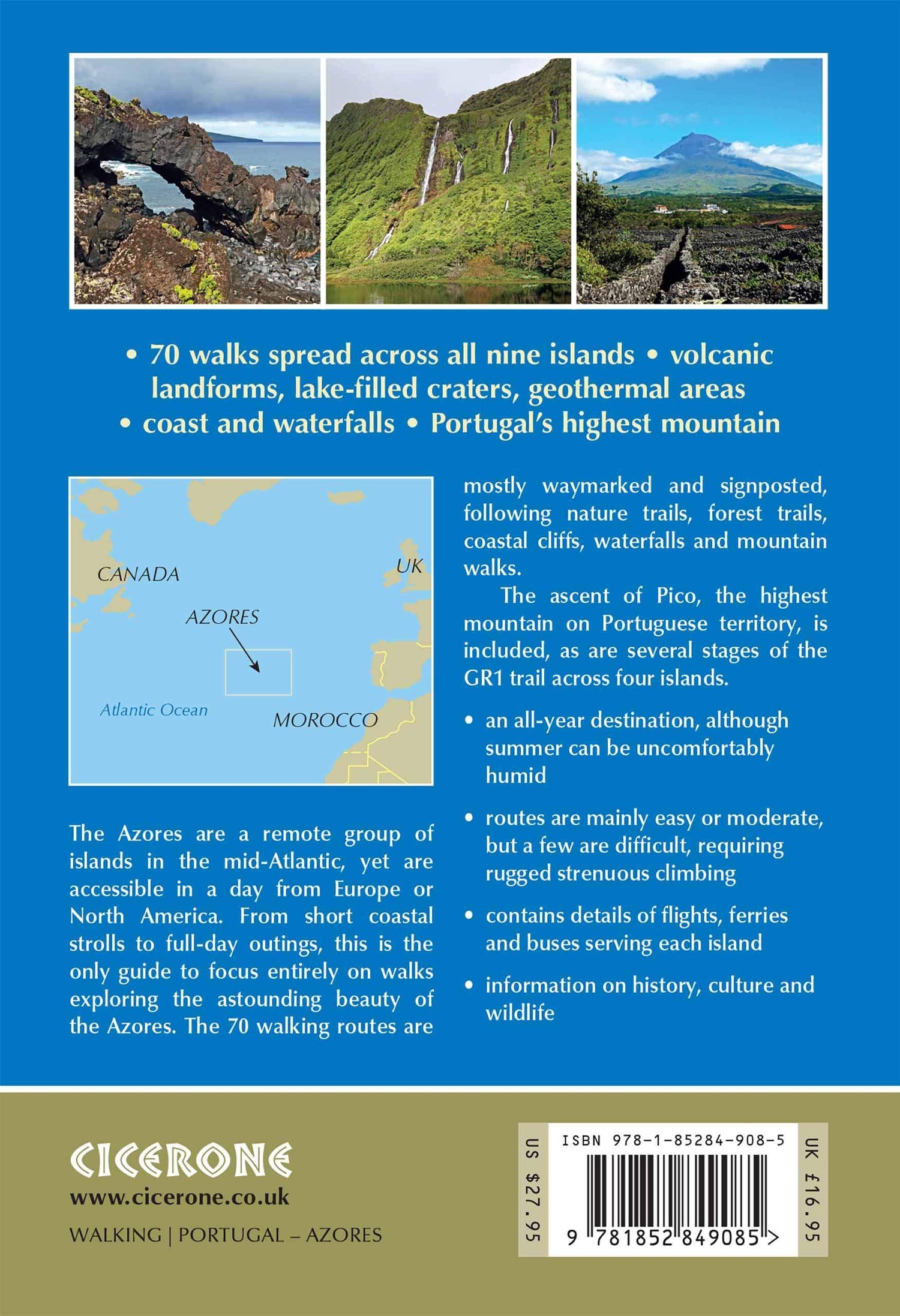 Guide de randonnées (en anglais) - Azores : 70 Routes | Cicerone guide de randonnée Cicerone 