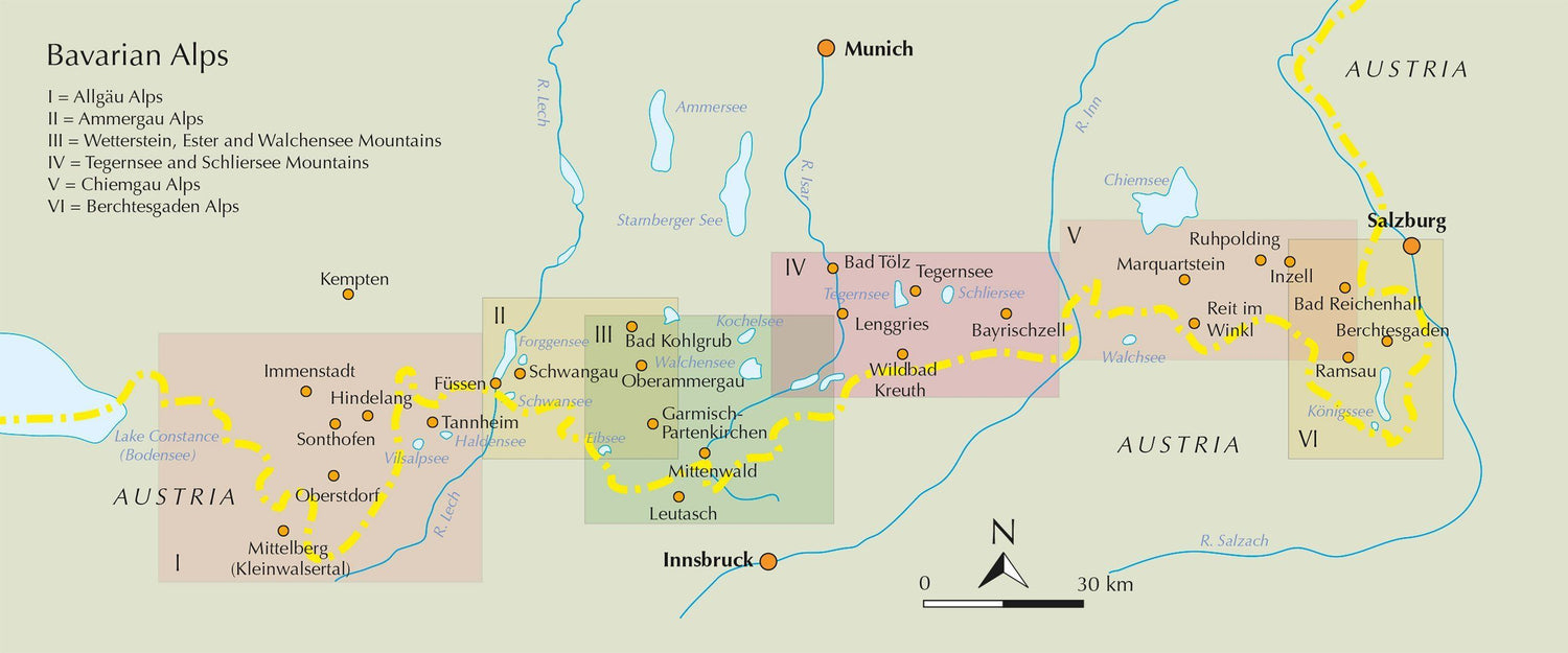 Guide de randonnées (en anglais) - Bavarian Alps : 85 mountain walks & treks | Cicerone guide de randonnée Cicerone 