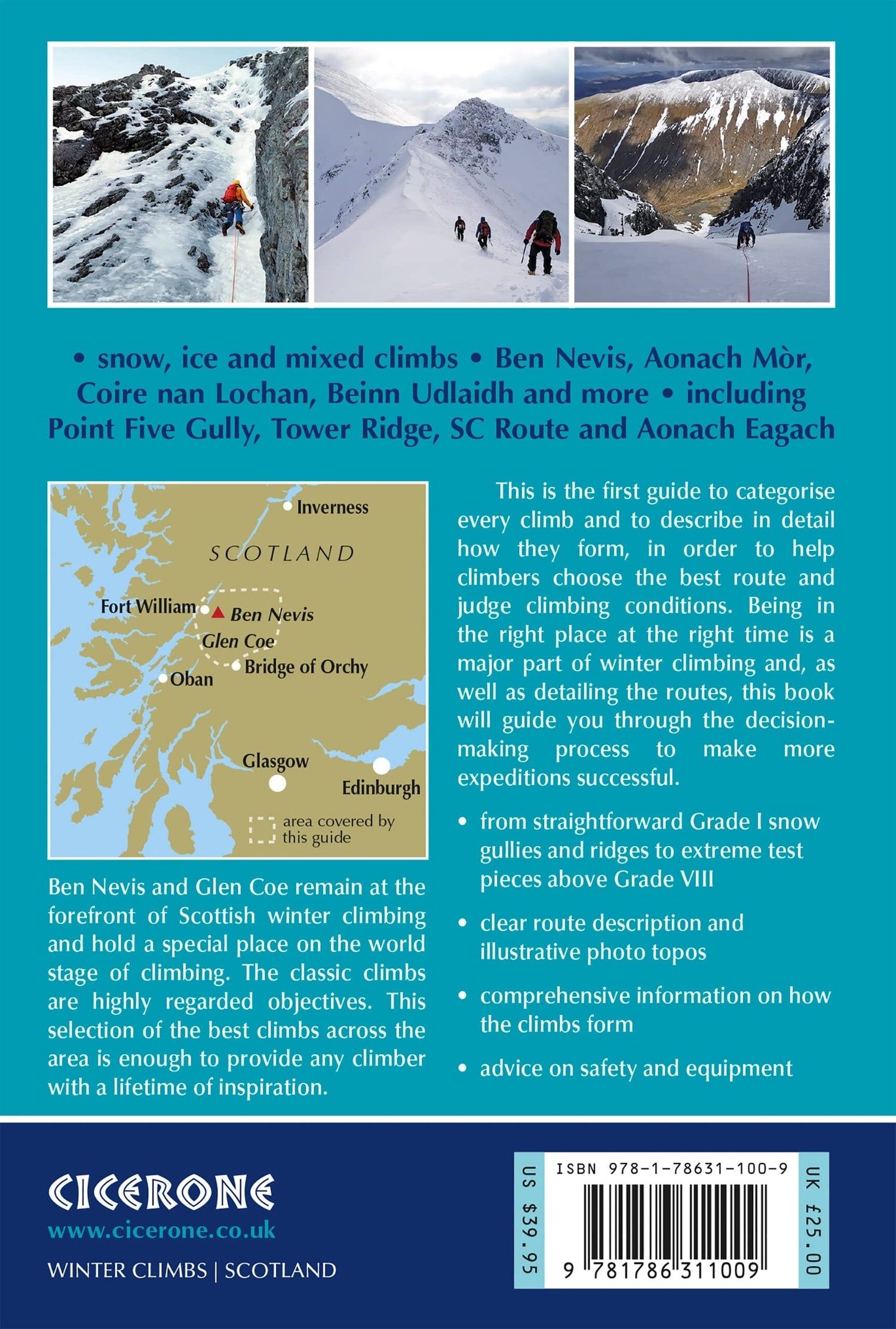 Guide de randonnées (en anglais) - Ben Nevis & Glen Coe winter climbs | Cicerone guide de randonnée Cicerone
