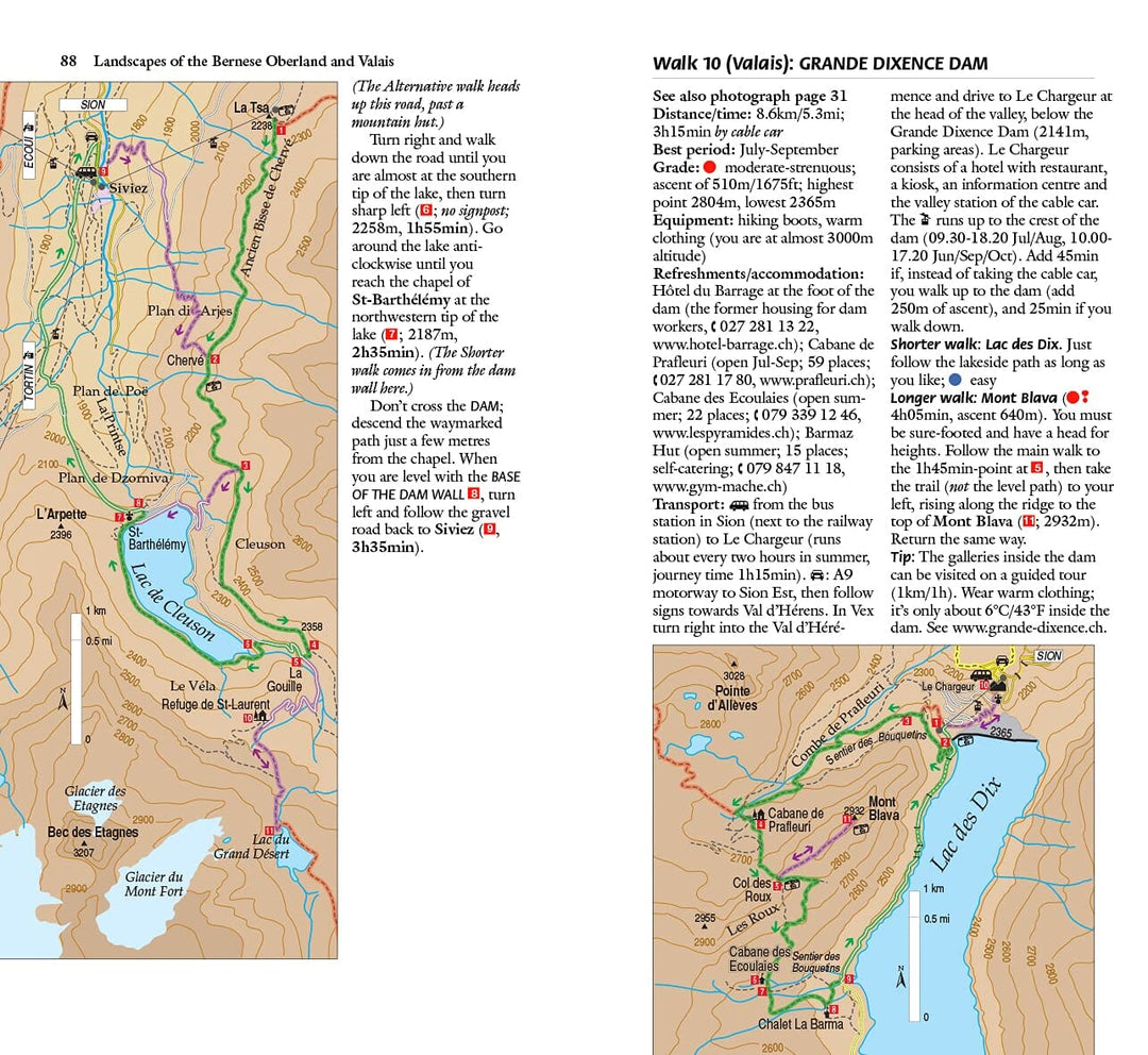 Guide de randonnées (en anglais) - Bernese Oberland & Valais | Sunflower guide petit format Sunflower 