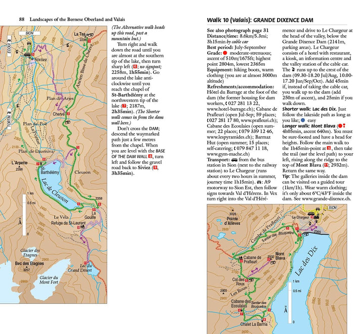 Guide de randonnées (en anglais) - Bernese Oberland & Valais | Sunflower guide petit format Sunflower 