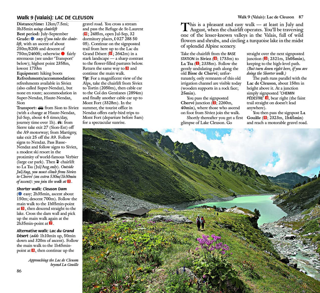 Guide de randonnées (en anglais) - Bernese Oberland & Valais | Sunflower guide petit format Sunflower 