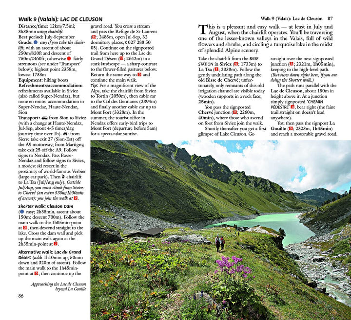 Guide de randonnées (en anglais) - Bernese Oberland & Valais | Sunflower guide petit format Sunflower 