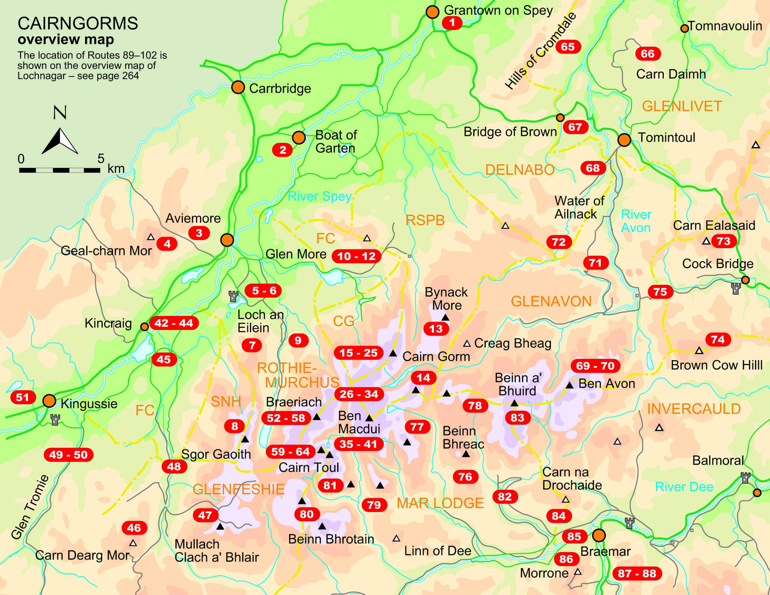 Guide de randonnées (en anglais) - Cairngorms | Cicerone guide de randonnée Cicerone 