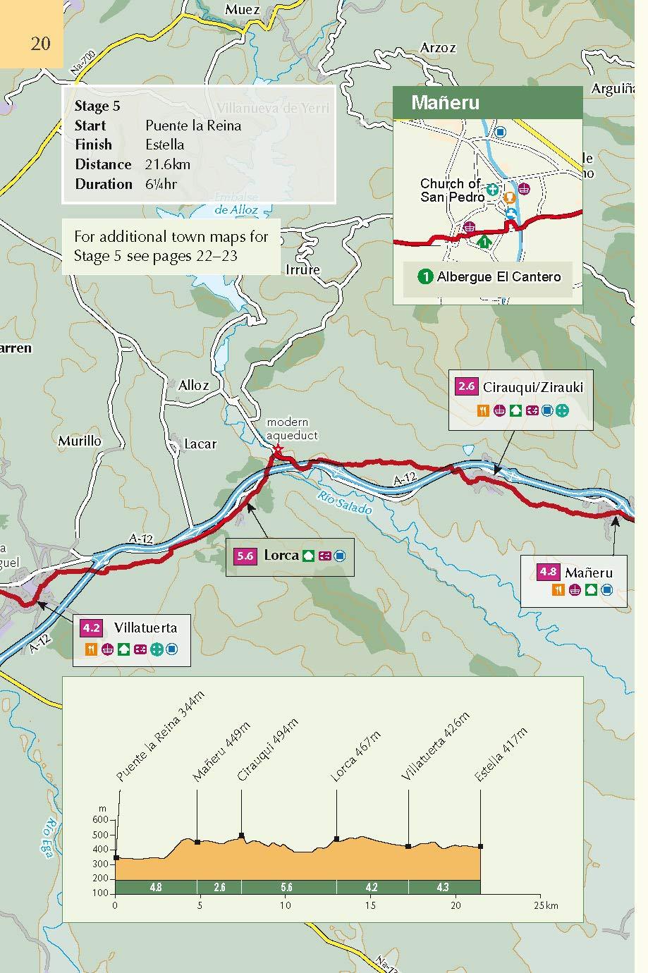 Guide de randonnées (en anglais) - Camino De Santiago, Camino Frances | Cicerone guide de randonnée Cicerone 