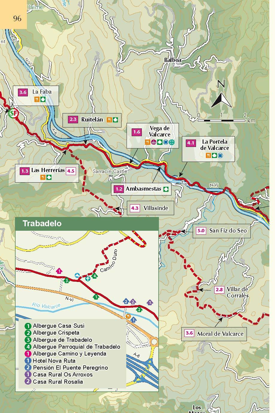Guide de randonnées (en anglais) - Camino De Santiago, Camino Frances | Cicerone guide de randonnée Cicerone 