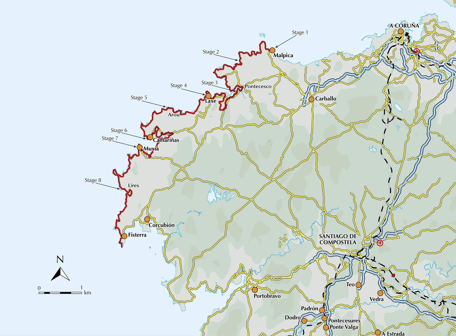 Guide de randonnées (en anglais) - Camino Dos Faros (Galice) | Cicerone guide de randonnée Cicerone 