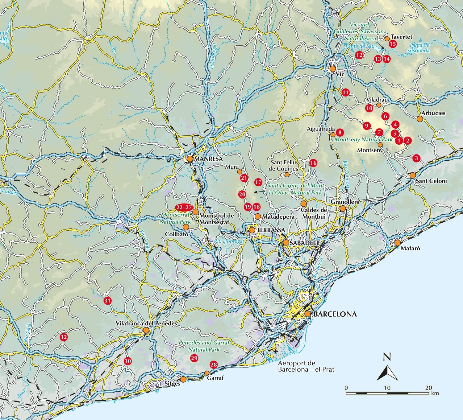 Guide de randonnées (en anglais) - Catalunya - Barcelona: Montserrat, Montseny and Sant Llorenç Del Munt I L'obac Nature Parks | Cicerone guide de randonnée Cicerone