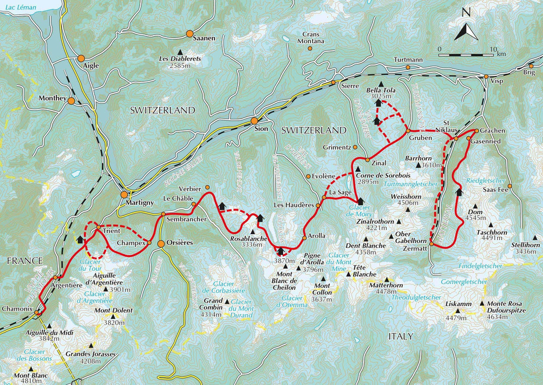 Guide de randonnées (en anglais) - Chamonix to Zermatt, the classic Walker's haute route | Cicerone guide de conversation Cicerone 