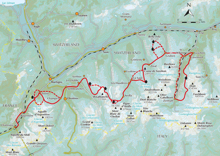 Guide de randonnées (en anglais) - Chamonix to Zermatt, the classic Walker's haute route | Cicerone guide de conversation Cicerone 